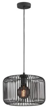Κρεμαστό Φωτιστικό Οροφής Μαύρο Cage 860868 Fischer Honsel-860868-Μαύρο 860868