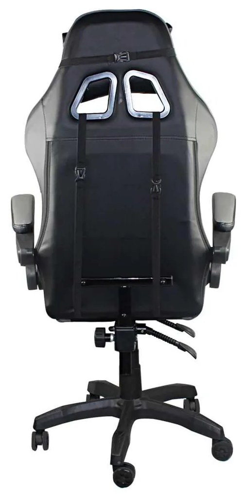 Gaming Πολυθρόνα Bf7850 Pu Μαύρο/Γκρι . Διάσταση: 63x70x117/127cm