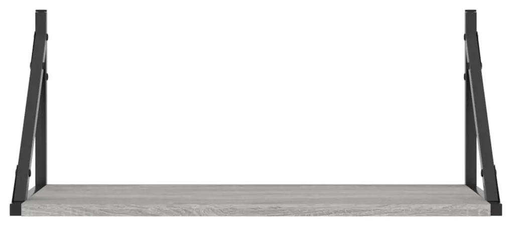 vidaXL Ραφιέρες Τοίχου 2 τεμ. Γκρι Sonoma 60x25x25,5 εκ. Επεξ. Ξύλο