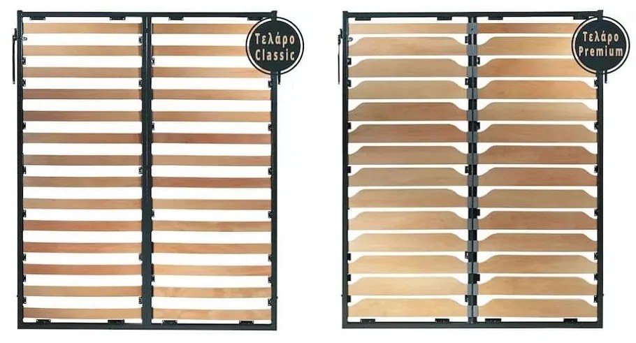 Κρεβάτι Tοίχου με Γραφείο Νο2 (Μηχανισμός και Τελάρο) - 90x200 - Premium