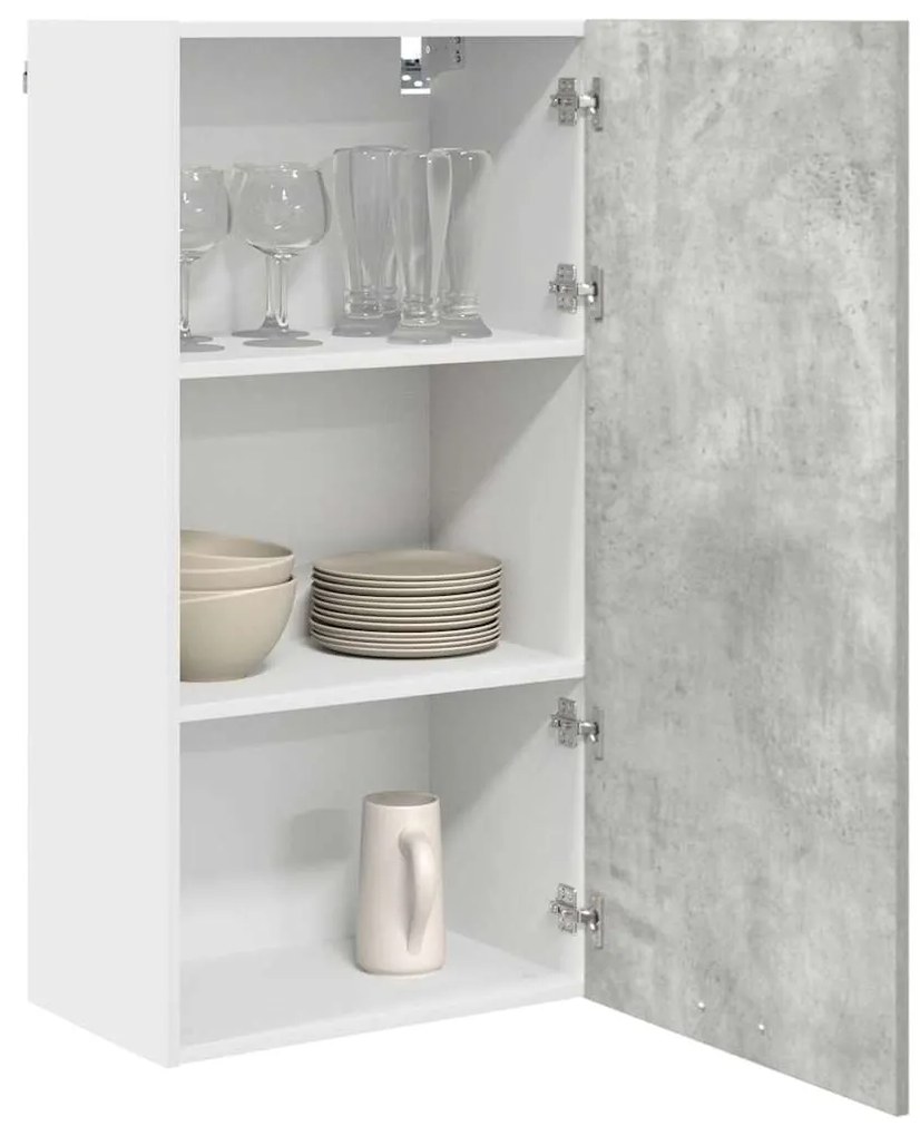 vidaXL Κρεμαστό ντουλάπι Σκυρόδεμα Γκρι και Λευκό 50 x 31 x 100 εκ.