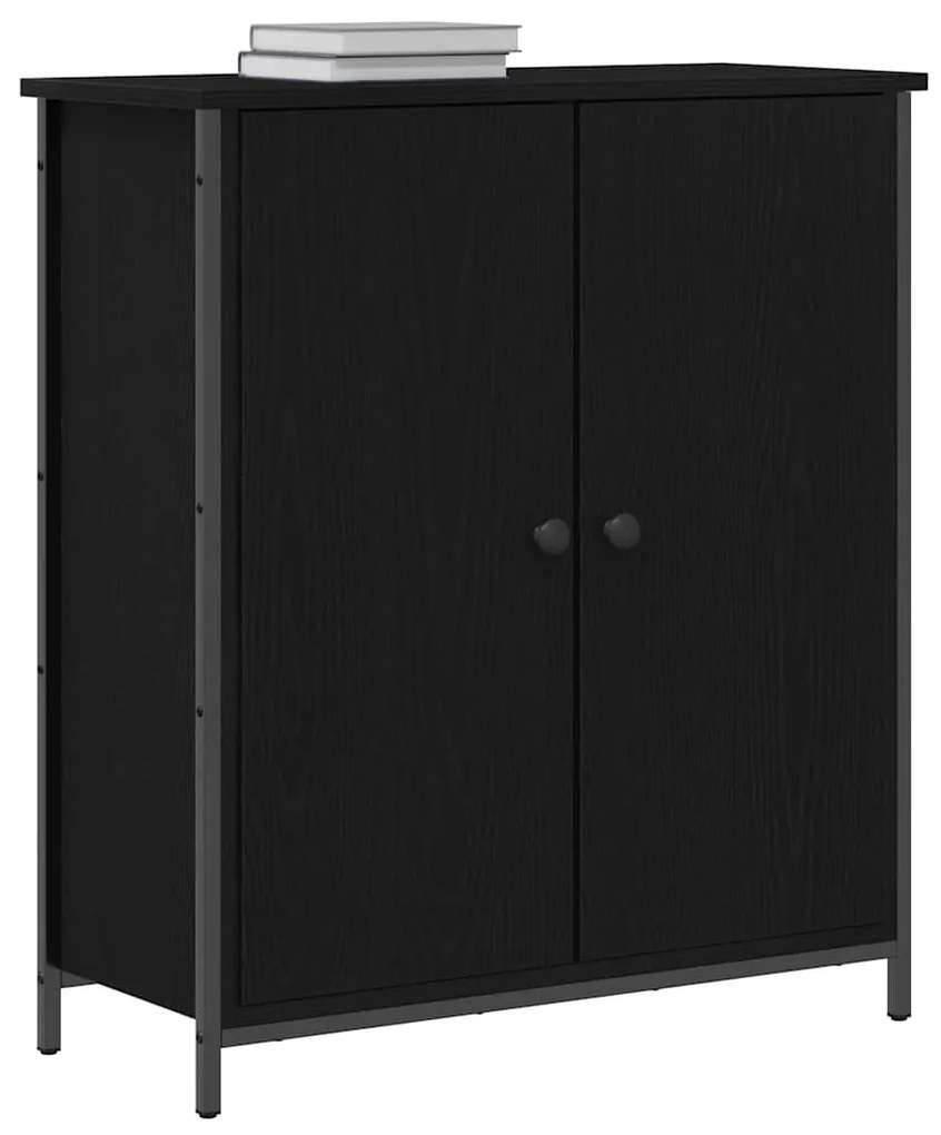 vidaXL Πλαϊνό γραφείο Μαύρη Οξυά 70 x 30 x 80 εκ. Επεξεργασμένο ξύλο