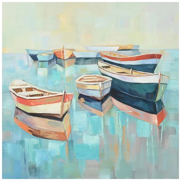 Πίνακας σε καμβά Boatty Ι Inart 100x3x100εκ
