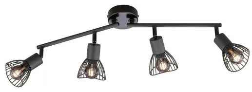 Σποτ Φωτιστικό Οροφής Πλέγμα Μαύρο Jess 820086 Fischer Honsel-820086-Μαύρο 820086