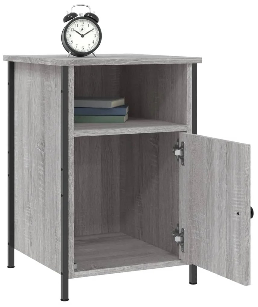 vidaXL Κομοδίνα 2 τεμ. Γκρι Sonoma 40x42x60εκ. από Επεξεργασμένο Ξύλο