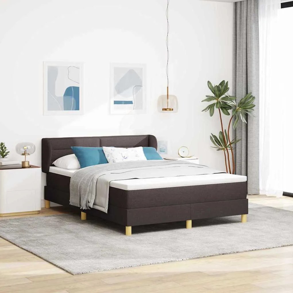 vidaXL Κρεβάτι με Ελατήρια και Στρώμα Κρεμ 90x200 εκ Υφασμα με στρώμα