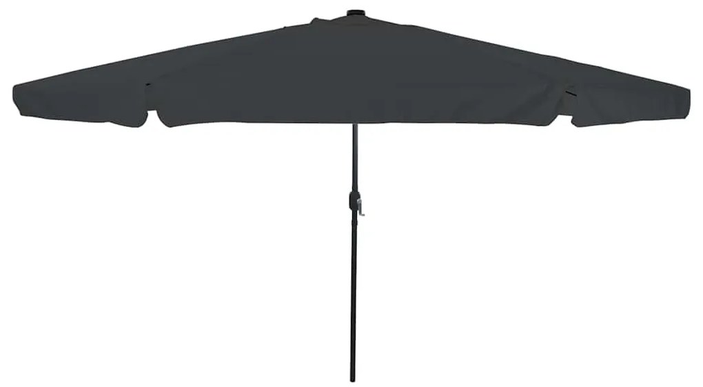 vidaXL Ομπρέλα Κήπου Ανθρακί, Μαύρο 395 x 395 x 245 εκ.