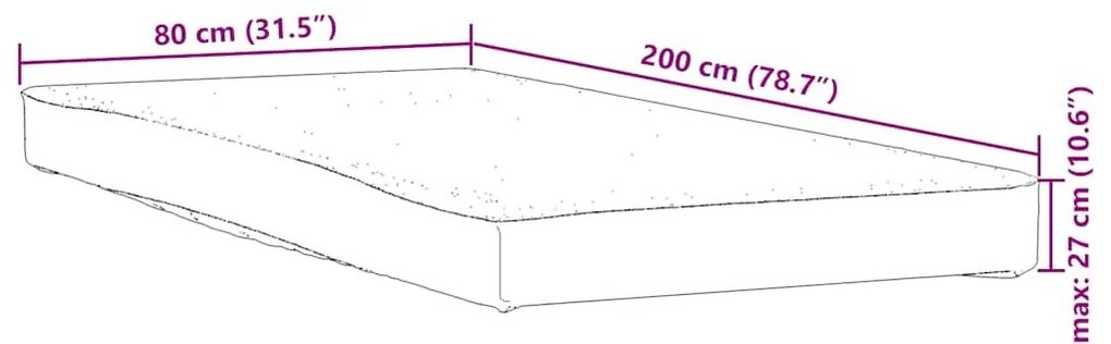 Προστατευτικό στρώματος Λευκό 80x200 εκ. Αδιάβροχο - Λευκό