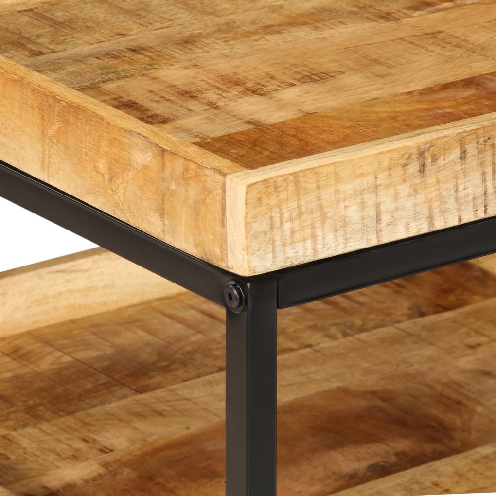 vidaXL Πλευρικό Τραπέζι 55x55x45 cm Μασίφ Ξύλο Ρουστίκ Μάνγκο
