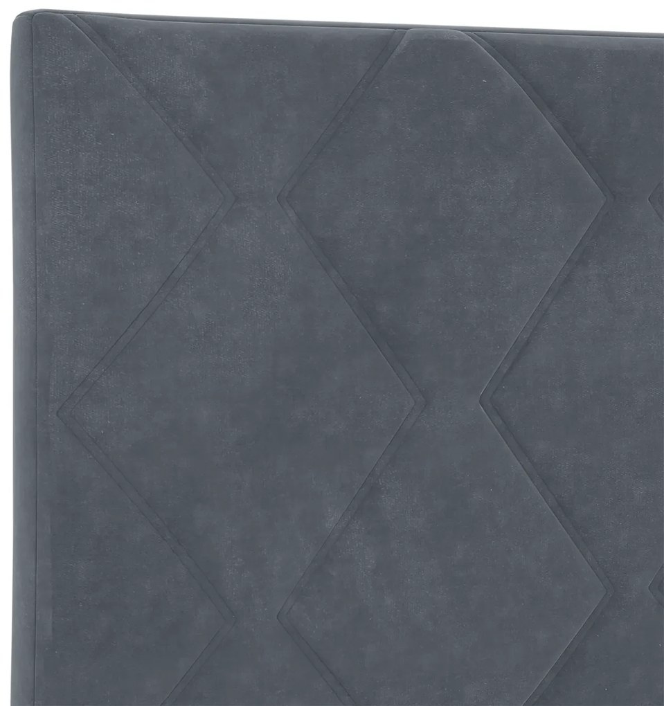 vidaXL Κεφαλάρι Diamond Block Design σε Σκούρο Γκρι, 100cm, Βελούδο