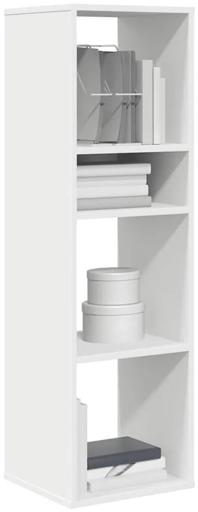 vidaXL Βιβλιοθήκη με 5 Ράφια Λευκή 34x31x112 εκ. Επεξεργασμένο Ξύλο