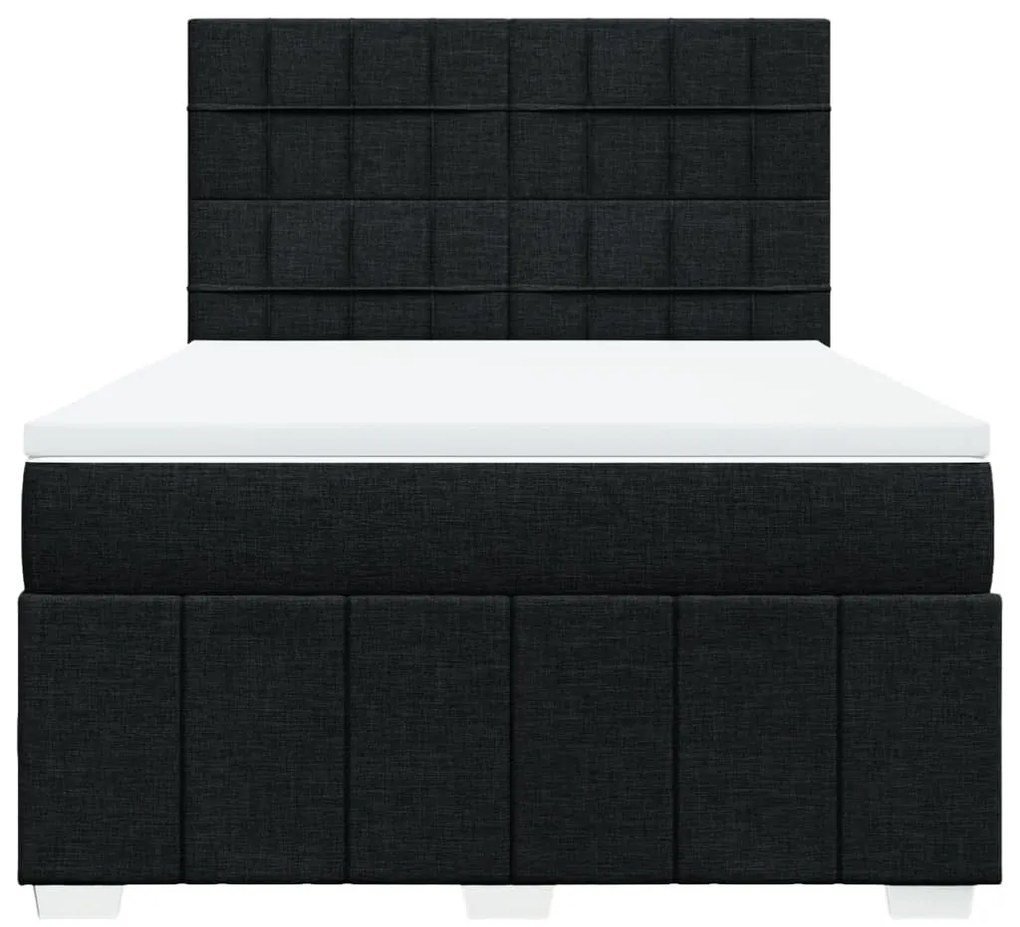 ΚΡΕΒΑΤΙ BOXSPRING ΜΕ ΣΤΡΩΜΑ ΜΑΥΡΟ 140X200 ΕΚ. ΥΦΑΣΜΑΤΙΝΟ 3293993