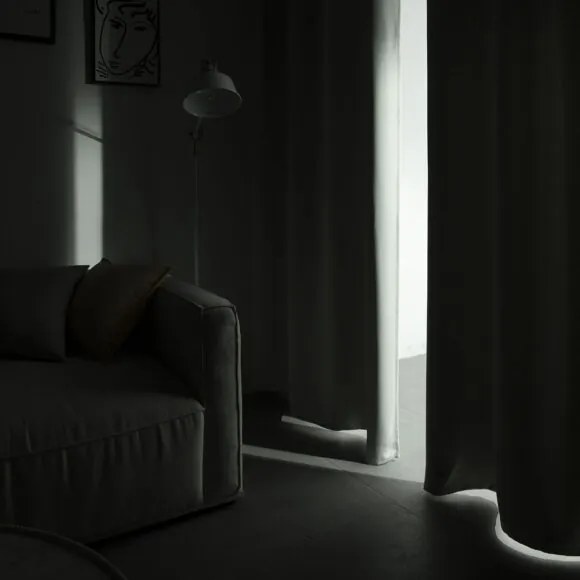 Beauty Home Κουρτίνα Blackout σκίασης με 8 κρίκους Ideal Art 8400 140x270 Γκρι