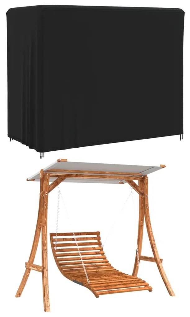 vidaXL Κάλυμμα Κούνιας Κήπου Μαύρο 220x135x170 εκ. 420D Oxford