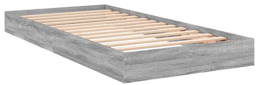vidaXL Πλαίσιο Κρεβατιού Γκρι Sonoma 75x190 εκ. Επεξεργασμένο Ξύλο