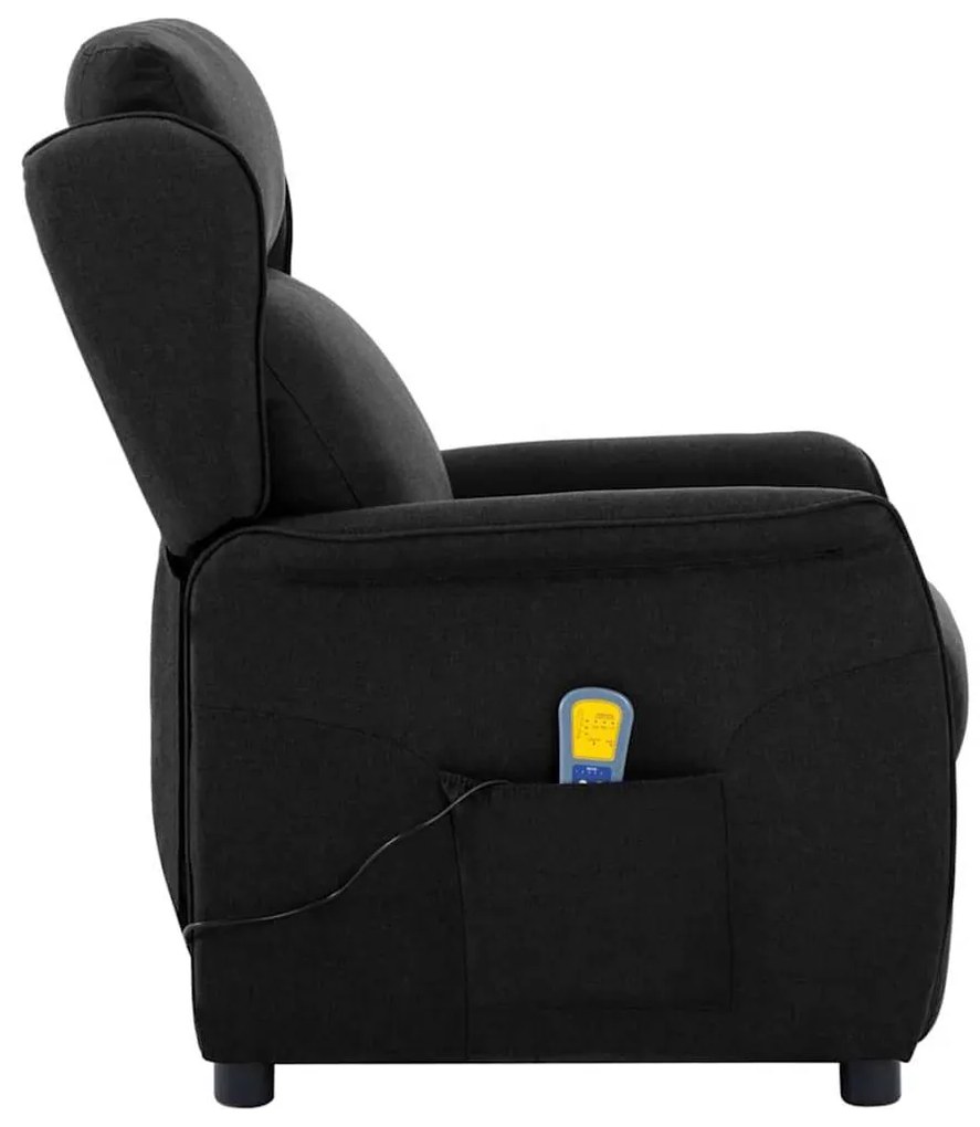 vidaXL Καρέκλα μασάζ με μαξιλάρι Μαύρο 67.5 x 93.5 x 101.5 εκ ύφασμα