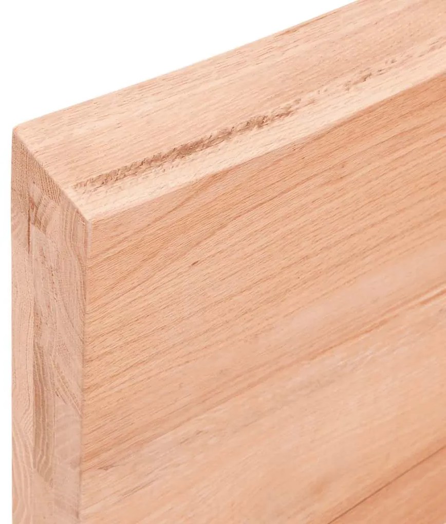 vidaXL Ράφι Τοίχου Ανοιχτό Καφέ 120x60x(2-6)εκ. Επεξ. Μασίφ Ξύλο Δρυός