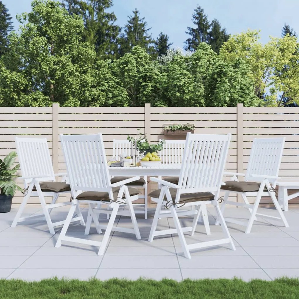 vidaXL Μαξιλάρια Καρέκλας Κήπου 6 τεμ. Taupe 50x50x7 εκ. Oxford Ύφασμα