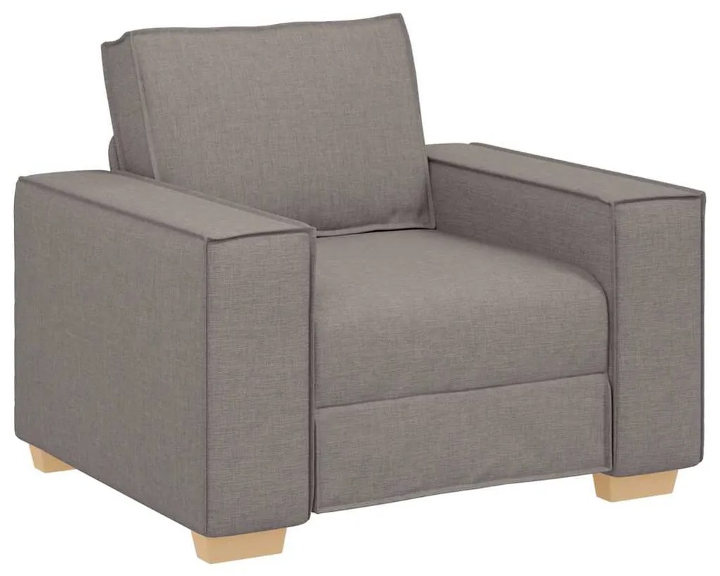 vidaXL Σετ Καναπέ με μαξιλάρι 3 pcs Taupe 220 x 78 x 84 εκ. ύφασμα