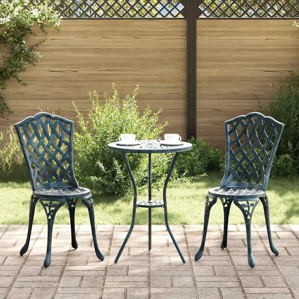 vidaXL Καρέκλα Κήπου 2 pcs Πράσινο 55 x 56.5 x 91εκ Αλουμίνιο