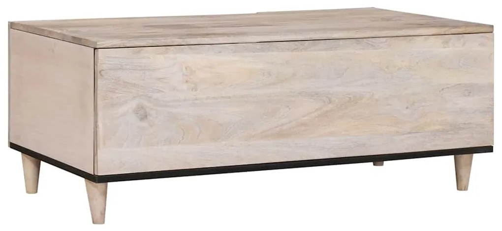 vidaXL Τραπεζάκι σαλονιού Μπεζ 100 x 54 x 40 εκ Μασίφ ξύλο μάνγκο