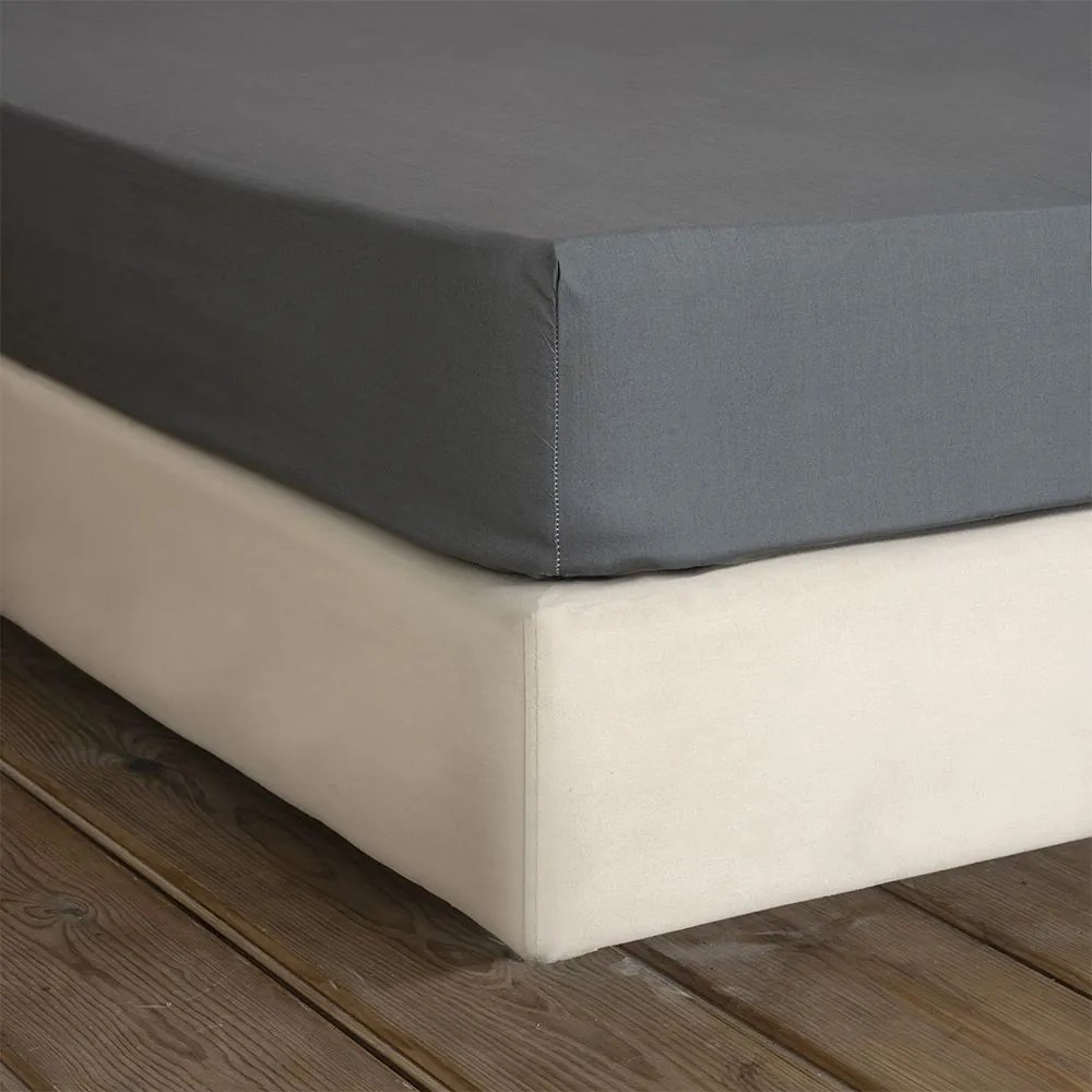 Σεντόνι Primal Με Λάστιχο Dark Grey Nima Queen Size 160x232cm 100% Βαμβάκι