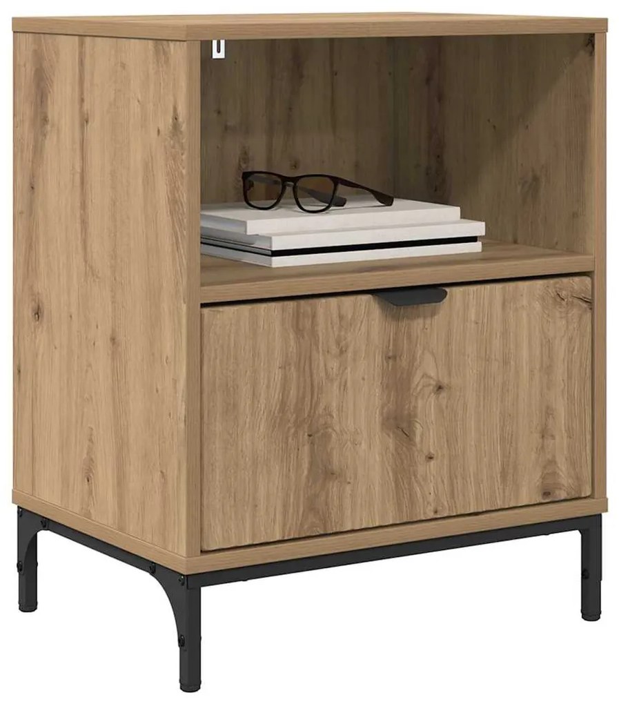 vidaXL Κομοδίνο artisan δρυς 49 x 36 x 61 εκ Επεξεργασμένο ξύλο