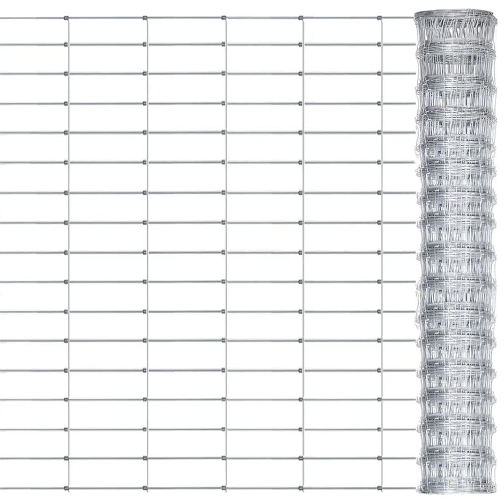 vidaXL Συρματόπλεγμα Περίφραξης Ασημί 50 x 0,8 μ. Γαλβανισμένο Ατσάλι