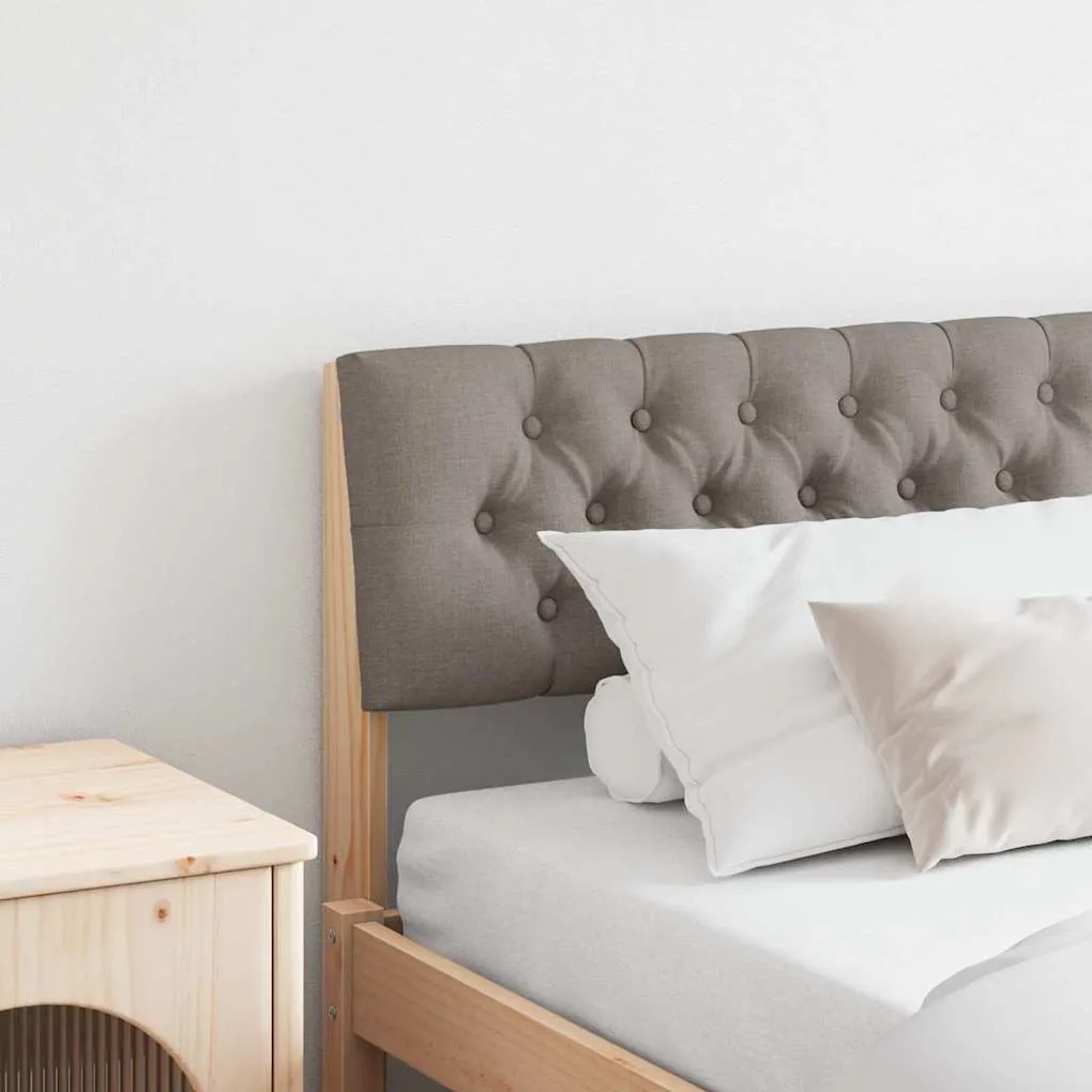 vidaXL Ταπετσαρισμένο κεφαλάρι Taupe 200 cm Στερεά ξυλεία πεύκου