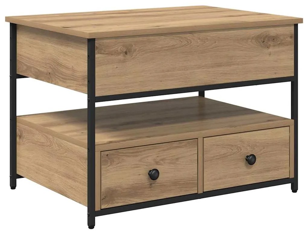 vidaXL Τραπεζάκι σαλονιού με συρτάρι Artisan Oak 70 x 50 x 54.5 εκ