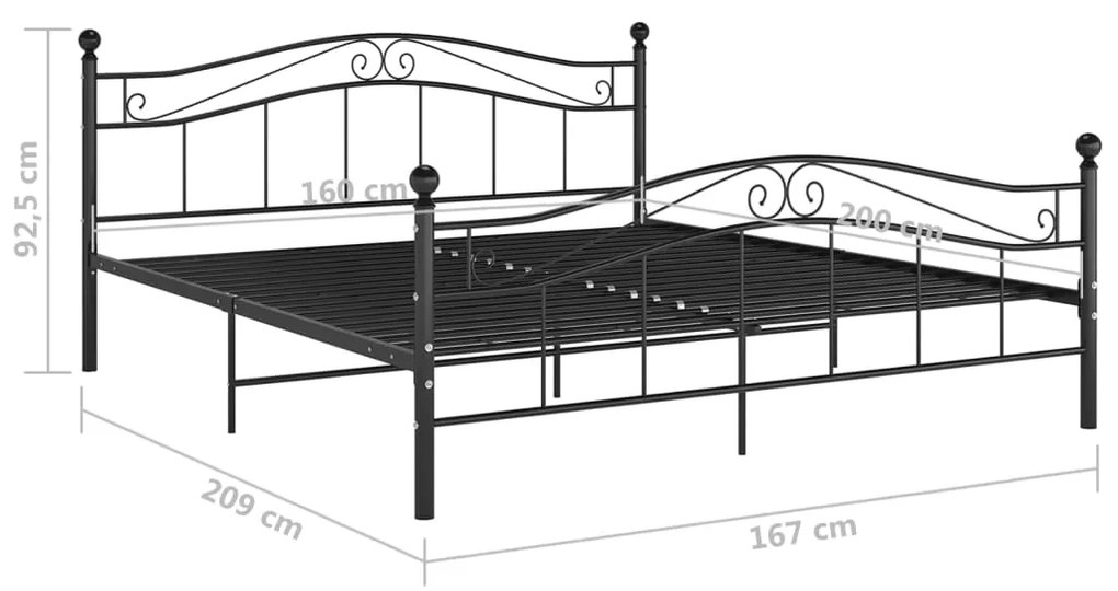 ΠΛΑΙΣΙΟ ΚΡΕΒΑΤΙΟΥ ΜΑΥΡΟ 160 X 200 ΕΚ. ΜΕΤΑΛΛΙΚΟ 325000