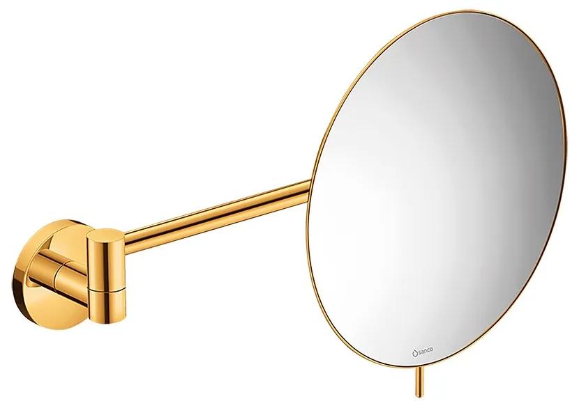 Καθρέπτης Μεγεθυντικός Επιτοίχιος Ø20x31 εκ. Μεγέθυνση x3 Gold 24K Sanco Cosmetic Mirrors MR-705-A05