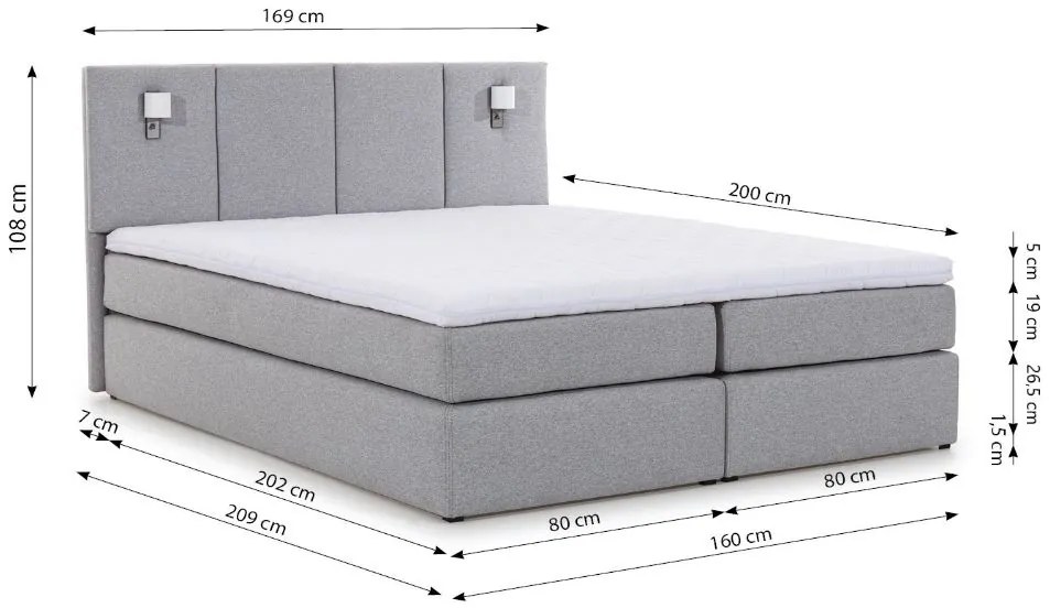 Επενδυμένο κρεβάτι Istria -Mpez-140 x 200