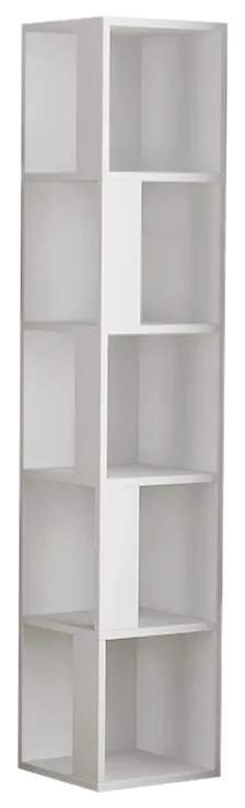 ΒΙΒΛΙΟΘΗΚΗ ΓΩΝΙΑΚΗ PIANO MEGAPAP ΧΡΩΜΑ ΛΕΥΚΟ 31,4X31,4X158,9ΕΚ.