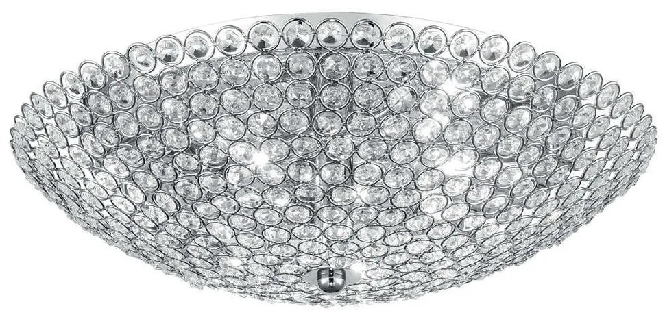 Φωτιστικό Οροφής - Πλαφονιέρα Planet I-PLANET/PL45 6xG9 Φ45cm 15cm Chrome Luce Ambiente Design Crystal, Metal