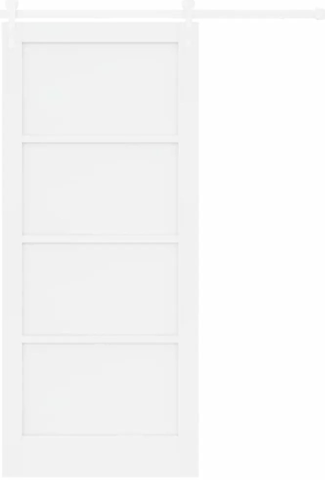 vidaXL Συρόμενη Πόρτα Χειροκίνητος Λευκό 86 x 198.5 cm