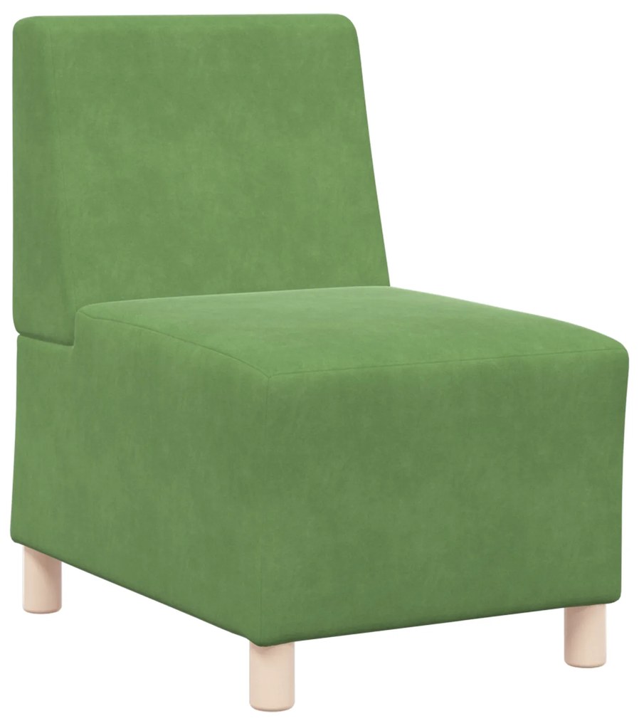 vidaXL Καναπέδες 3 pcs Ανοιχτό πράσινο 55 x 74 x 82 εκ. Βελούδο