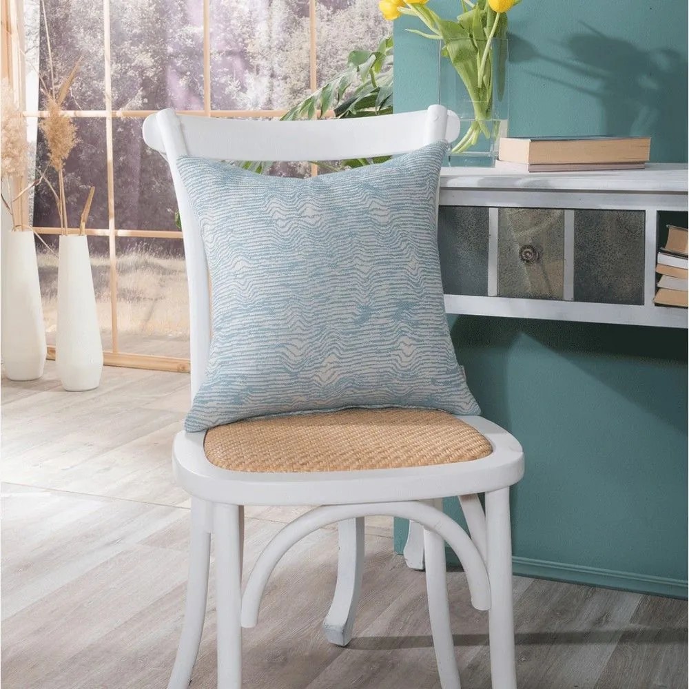 Μαξιλάρι Διακοσμητικό (Με Γέμιση) Anzio 08 Blue Teoran 43X43 Cotton-Polyester