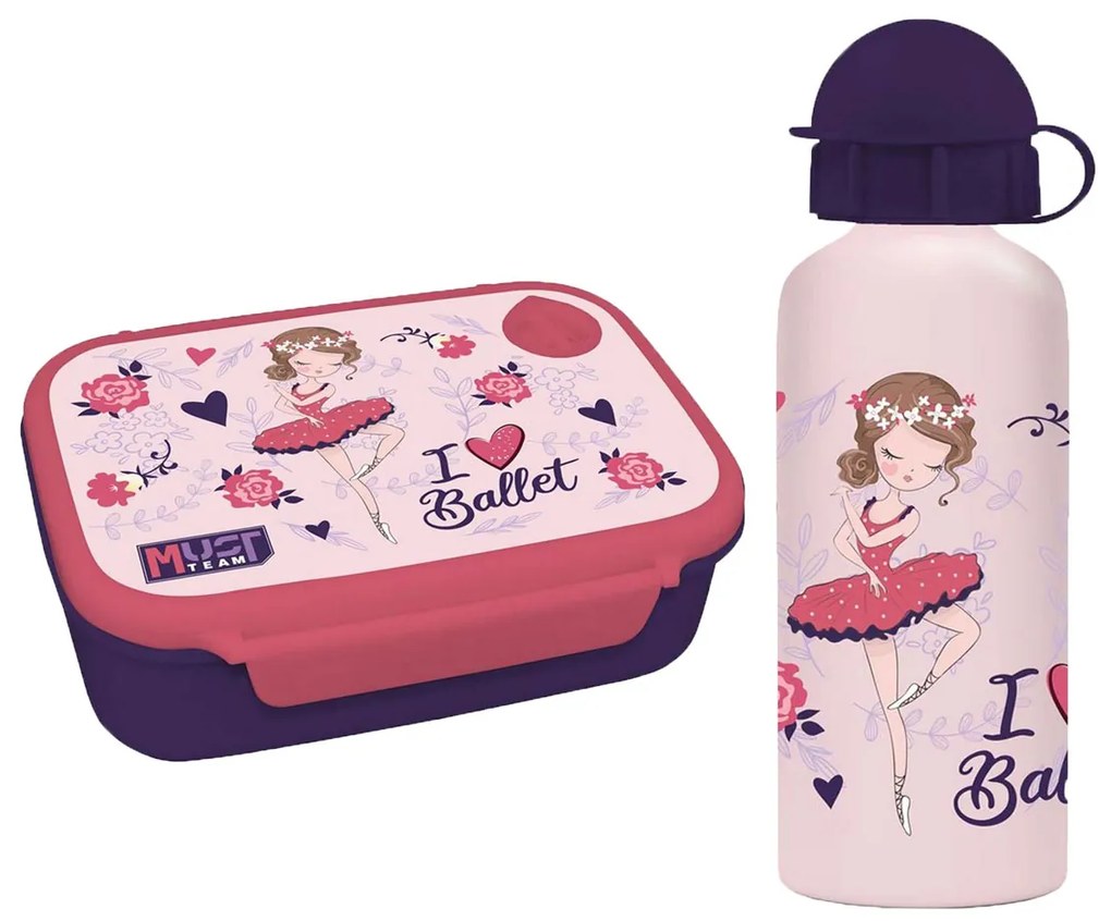 Φαγητοδοχείο 800ml &amp; Παγούρι 500ml  Must I Love Ballet 000586456