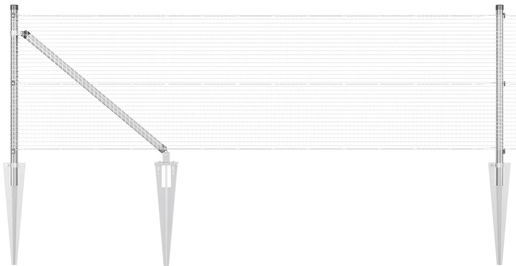 vidaXL Σίδερο Καλωδίων με 13 Αγκύρες 0.4x50 μ Γαλβανισμένο Ατσάλι