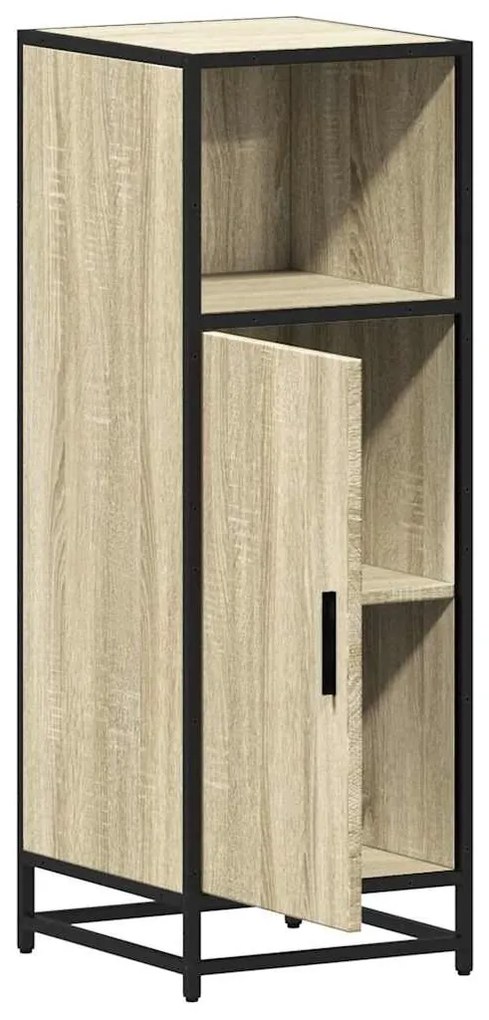 vidaXL Ντουλάπι μπάνιου Sonoma Oak 35x37,5x100 cm Κατασκευασμένο ξύλο