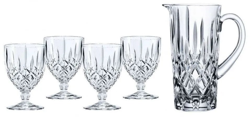 Κανάτα Με Ποτήρια Noblesse (Σετ 5Τμχ) 102387 12,6x23,2cm/9x14cm Clear Nachtmann Crystal