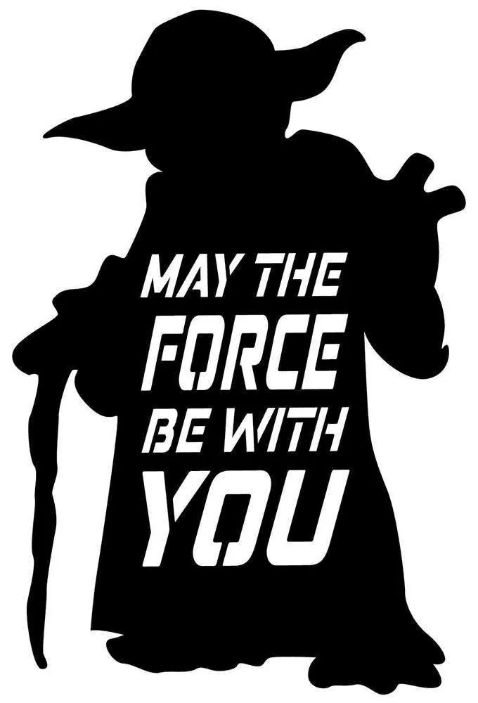 Διακοσμητικό Τοίχου May The Force Be With You 538TNL1113 33x50cm Black Wallity Μέταλλο