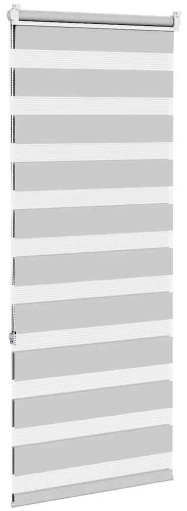 vidaXL Ζέβρα τυφλή Ανοιχτό Γκρι Πλάτος υφάσματος 60,9 εκ. Πολυεστέρας