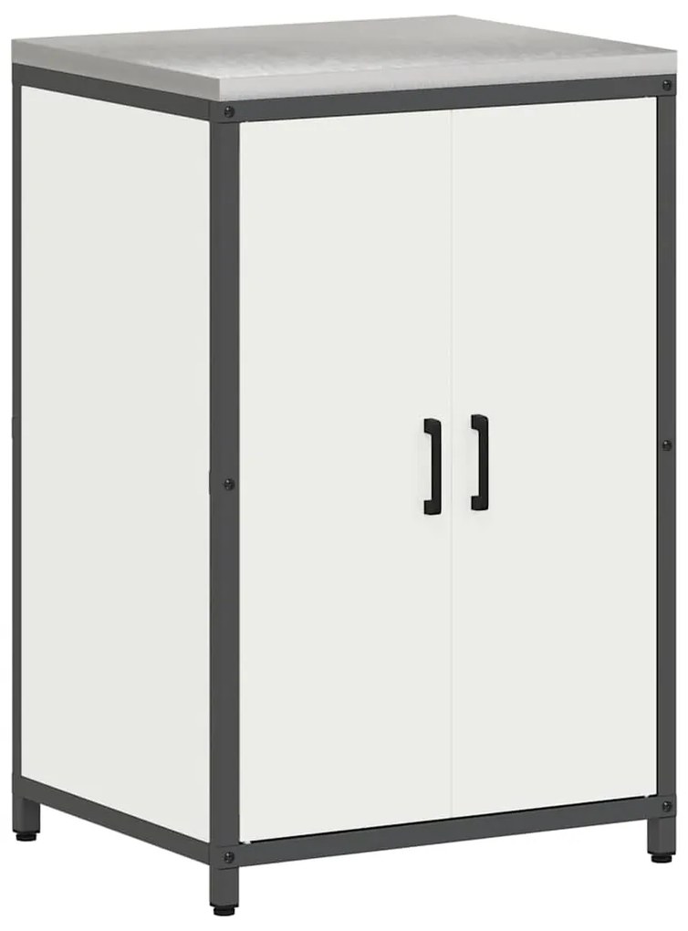 vidaXL Σετ Αποθήκευσης Κουζίνας 2 pcs Λευκό Ψυχρής έλασης χάλυβας