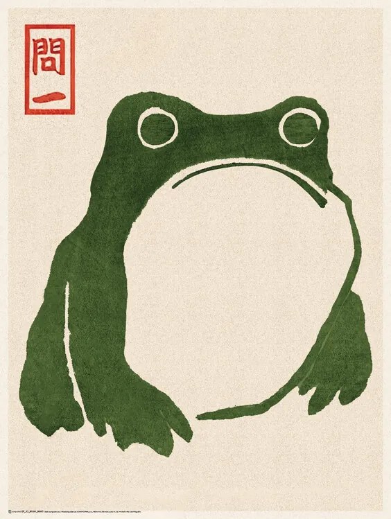 Αφίσα Japanese Grumpy Toad