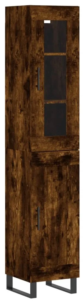 vidaXL Ντουλάπι Καπνιστή δρυς 34,5x34x180 εκ. από Επεξεργασμένο Ξύλο