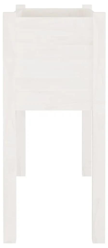 vidaXL Ζαρντινιέρες 2 τεμ. Λευκό 70 x 31 x 70 εκ από Μασίφ Ξύλο Πεύκου