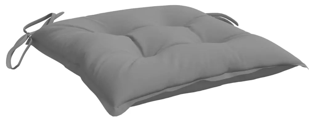 vidaXL Μαξιλάρια Καρέκλας Κήπου 2 τεμ. Γκρι 40x40x7 εκ. Υφασμάτινα