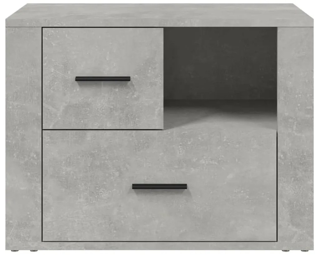 vidaXL Κομοδίνο Γκρι Σκυρ. 60x36x45 εκ. από Επεξεργασμένο Ξύλο